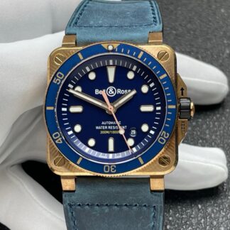 BR厂柏莱士BR03-92 DIVER BRONZE BLUE,复刻柏莱士INSTRUMENTS系列BR03-92 DIVER BRONZE BLUE日期显示表盘男表价格_多少钱_报价-实名表业高仿手表商城