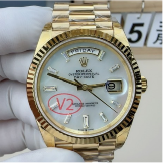 VS厂V2版劳力士m228238-0071,复刻劳力士星期日历型m228238-0071配重版珍珠母贝表盘男表价格_多少钱_报价-实名表业高仿手表商城