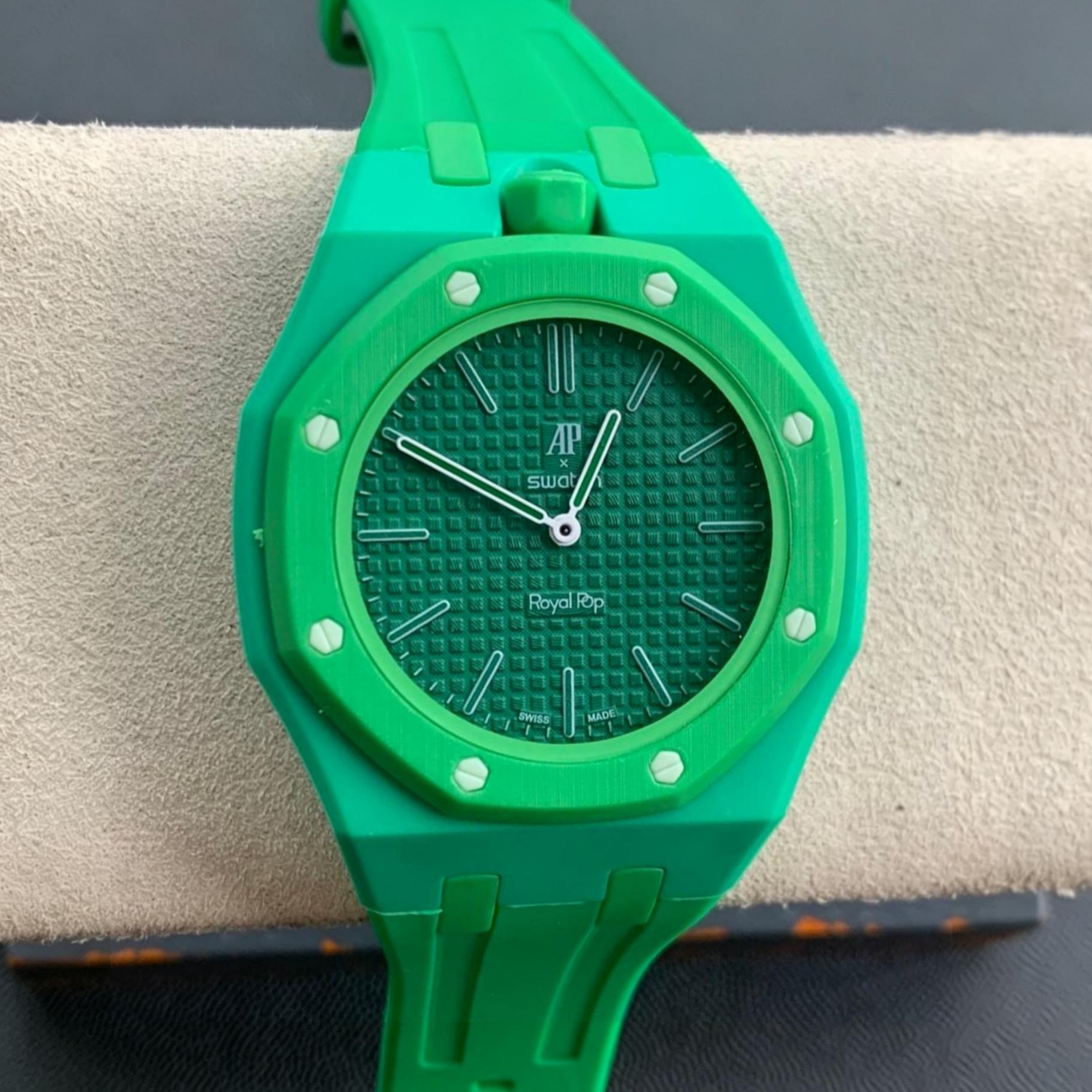 Audemars Piguet X Swatch Royal Pop Collaboration Bioceramic Green Eight — Replica - photo 1